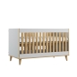 Preview: Gitterbett hellgrau | Babybett 3 in 1 NEW YORK weiss | www.kids-ambiente.com